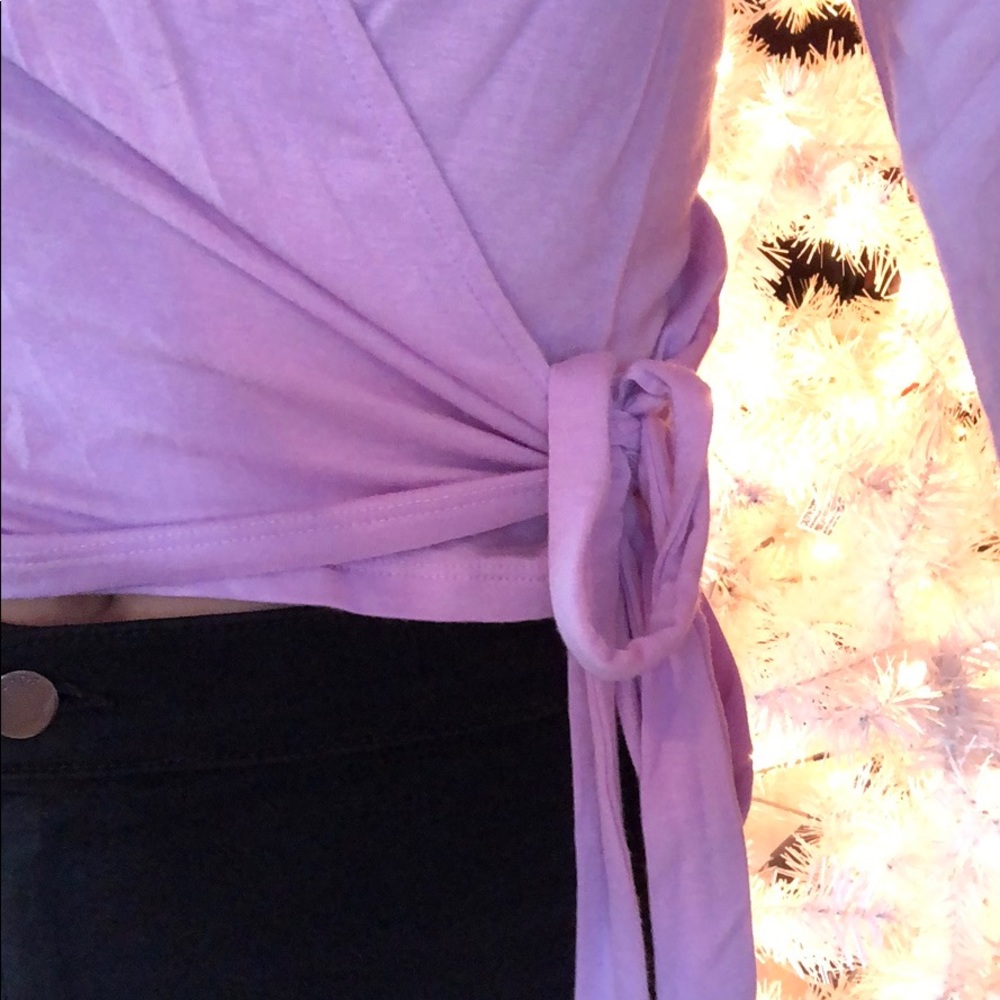 Lavender Wrap Tee - Picture 2 of 5